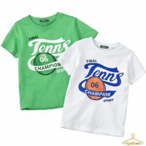 T-shirt bambino &ldquo;Tennis Champion&rdquo; in cotone