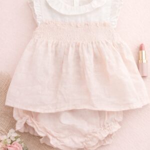 Completino bimba con culotte in cotone leggero