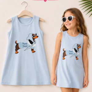 Vestitino Bambina Happy Puppy Azzurro Cielo 4-14 Anni