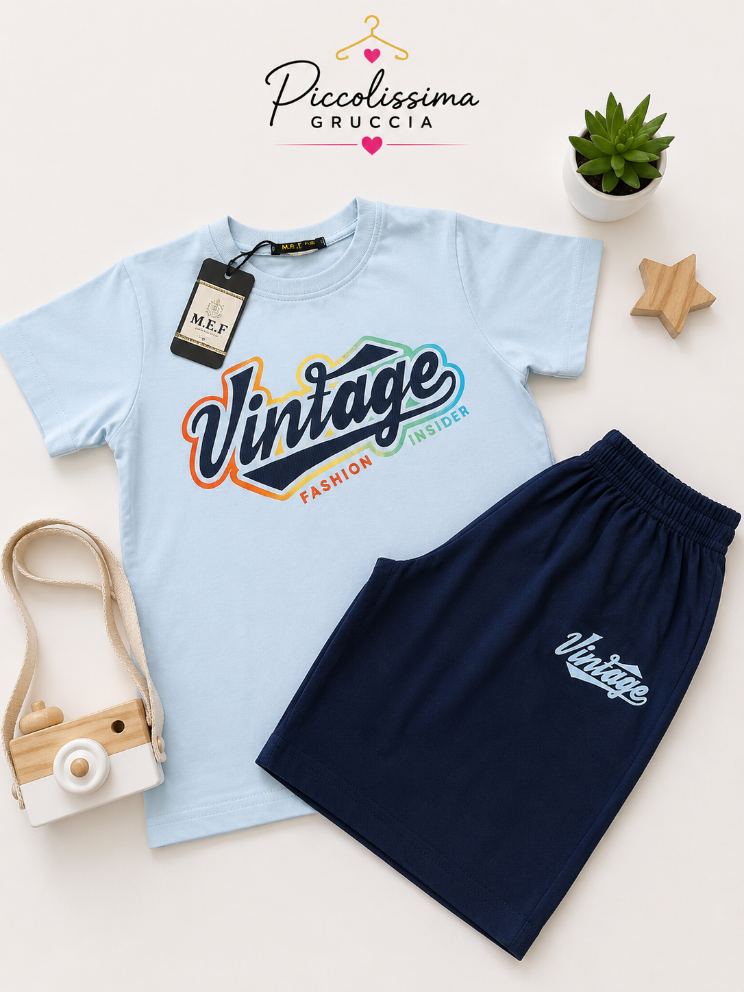 Completo bambino Vintage con bermuda – 8/16 anni - immagine 2