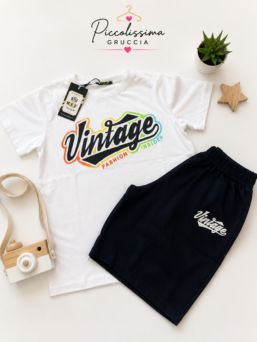 Completo bambino Vintage con bermuda – 8/16 anni - immagine 3