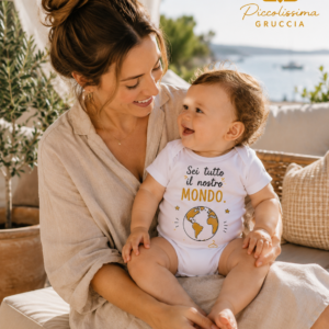 Body Neonato Personalizzato 100% Cotone | Esclusiva Piccolissima Gruccia